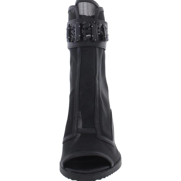 🆕 KARL LAGERFELD Paris Blayze Mesh Booties Black size 5 Women’s Heeled Boots - Picture 3 of 16